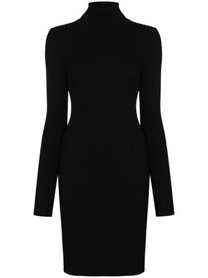 Wolford robe courte nervurée - Noir