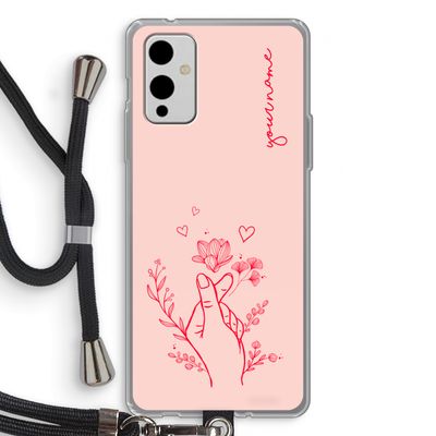 Giving Flowers: OnePlus 9 Transparant Hoesje met koord