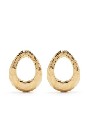 DOWER AND HALL boucles d'oreilles ovales à effet martelé