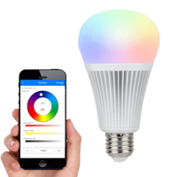 Milight RGBW wifi led lamp 9w e27 fitting met wifi module Milight RGBW wifi led lamp 9w e27 fitting met wifi module