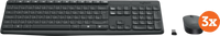 Logitech MK235 Draadloze Toetsenbord en Muis QWERTY 3-Pack - thumbnail