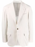 Brunello Cucinelli blazer à simple boutonnage - Tons neutres