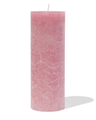 HEMA Rustieke Kaars Ø7x19cm Oudroze (oudroze)