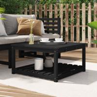 Tuintafel 82,5x82,5x45 cm massief grenenhout zwart - thumbnail