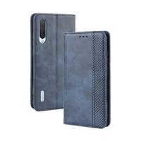 Magnetische Buckle retro Crazy Horse textuur horizontale Flip lederen case voor Xiaomi CC9e/a3 met houder & kaartsleuven & fotolijstjes (blauw)