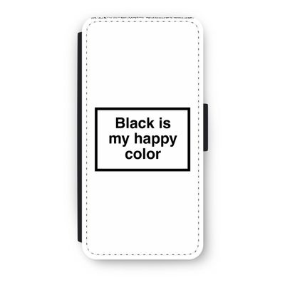 Black is my happy color: iPhone 8 Flip Hoesje