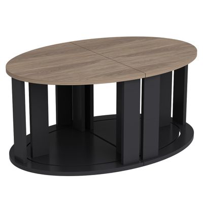 Homemania Salontafel Antella 90x60x41 cm zwart en naturel