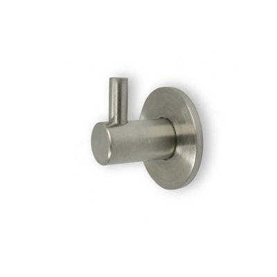 1x Luxe handdoekhaken / ophanghaken zilver van hoogwaardig RVS voor handdoek/theedoek 2,7 x 3,8 cm