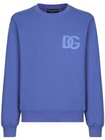 Dolce & Gabbana sweat en coton à logo brodé - Bleu - thumbnail