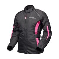 MODEKA Luana Lady Jacket, Textiel motorjas dames, Zwart-Roze