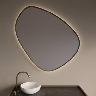 Badkamerspiegel Gliss Design Fenix | 120 cm | Indirecte LED verlichting | Bewegingssensor | Met spiegelverwarming | Mat goud Badkamerspiegel Gliss Design Fenix | 120 cm | Indirecte LED verlichting | Bewegingssensor | Met spiegelverwarming | Mat goud
