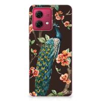 Motorola Moto G84 | TPU Hoesje | Pauw met Bloemen