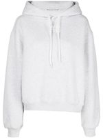 Alexander Wang hoodie en coton à logo texturé - Gris Alexander Wang hoodie en coton à logo texturé - Gris