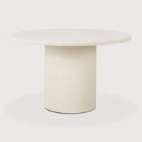 Ethnicraft Ronde Eettafel 'Elements' Microcement, 125cm, kleur Off White