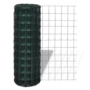 VidaXL Euro hek 25x1,5 m staal groen