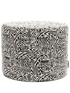 Missoni Home pouf cylindrique à motif zig-zag - Noir