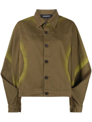 Paula Canovas del Vas veste en jean à effet taches de peinture - Vert