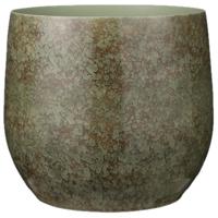 Mica Decorations - Plantenpot - Terracotta - groen - 33 x 31 cm