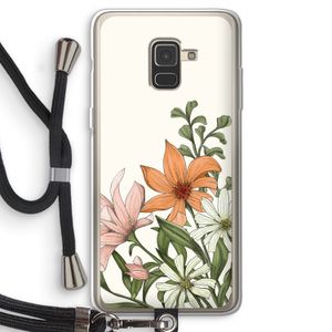 Floral bouquet: Samsung Galaxy A8 (2018) Transparant Hoesje met koord