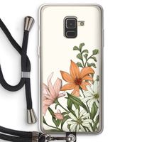 Floral bouquet: Samsung Galaxy A8 (2018) Transparant Hoesje met koord