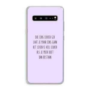 Gek: Samsung Galaxy S10 5G Transparant Hoesje