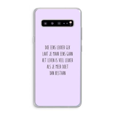 Gek: Samsung Galaxy S10 5G Transparant Hoesje