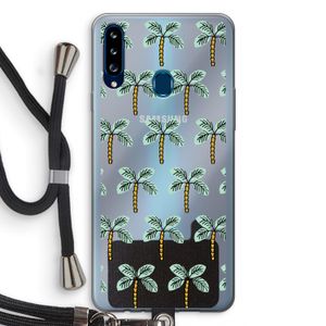 Paradise: Samsung Galaxy A20s Transparant Hoesje met koord