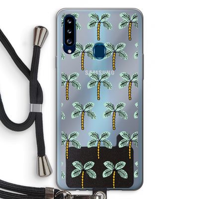 Paradise: Samsung Galaxy A20s Transparant Hoesje met koord