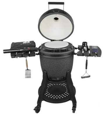 Grills kamado barbecue iq carbon black inclusief 20 accessoires - Hortus
