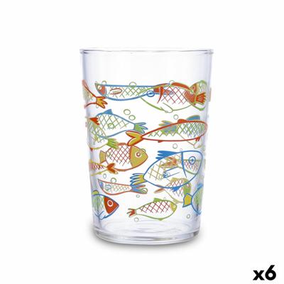 Waterglas Luminarc Peces Multicolour Glas Vissen 500 ml (6 Stuks)
