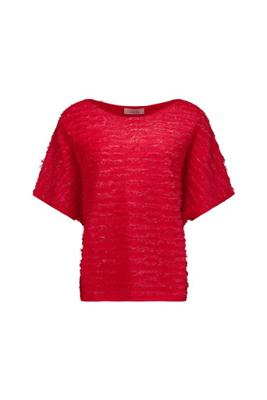 Lenti fringe pullover - coral red - 13691