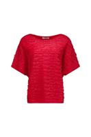 Lenti fringe pullover - coral red - 13691