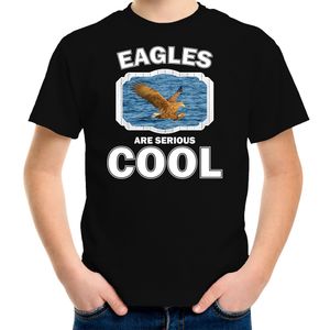 Dieren zeearend t-shirt zwart kinderen - eagles are cool shirt jongens en meisjes