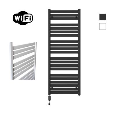 Sanicare HVW - Moda electrische WifiRadiator - 160x60cm - mat zwart met thermostaat zwart - linksonder HLDWZ 601600/A