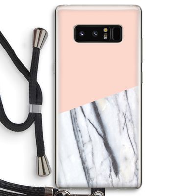 A touch of peach: Samsung Galaxy Note 8 Transparant Hoesje met koord
