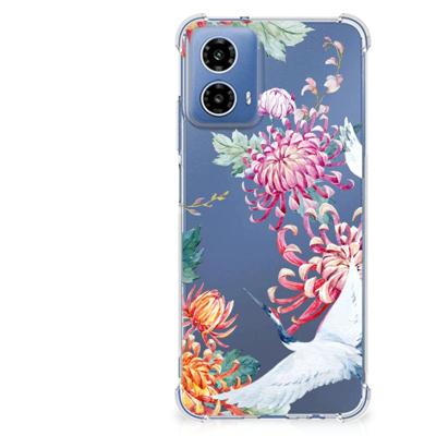 Motorola Moto G34 Case Anti-shock Bird Flowers Motorola Moto G34 Case Anti-shock Bird Flowers