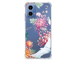Motorola Moto G34 Case Anti-shock Bird Flowers
