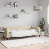 Slaapbank 80x200 cm stof crmekleurig