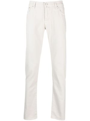 Jacob Cohën pantalon droit Bard à coupe slim - Blanc