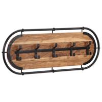 VidaXL Wandkapstok met 5 haken massief acaciahout VidaXL Wandkapstok met 5 haken massief acaciahout