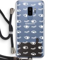 Eye pattern #3: Samsung Galaxy S9 Plus Transparant Hoesje met koord