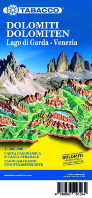 Wegenkaart - landkaart Dolomiti - Dolomieten - Lago di Garda - Venezia | Tabacco Editrice