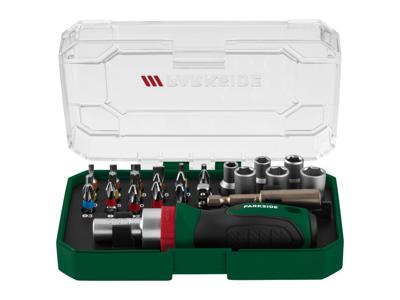 PARKSIDE Ratel-bitset, bitset of bit- en dopsleutelset (Bit- en dopsleutelset 6,3 mm)