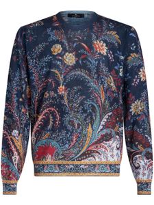 ETRO pull en maille intarsia - Bleu