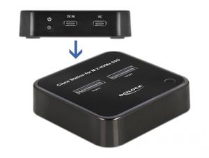 DeLOCK M.2 Docking Station for 2 x M.2 NVMe PCIe SSD with Clone function dockingstation