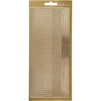 Stickers, randen, vel 10x23 cm, goud, 1 vel