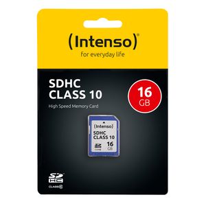 Intenso 16GB SDHC flashgeheugen Klasse 10