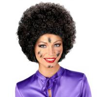 Pietenpruik - zwart - krullen - sint en piet - sinterklaas - dames/heren Pietenpruik - zwart - krullen - sint en piet - sinterklaas - dames/heren