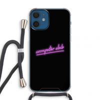 Vice Black: iPhone 12 mini Transparant Hoesje met koord