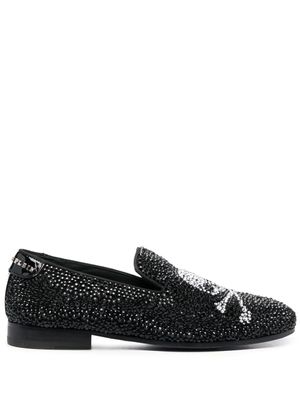 Philipp Plein mocassins Skull Bones - Blanc